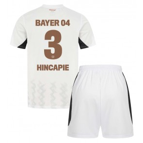 Bayer Leverkusen Piero Hincapie #3 Gostujuci Dres za Dječji 2024-25 Kratak Rukavima (+ kratke hlače)